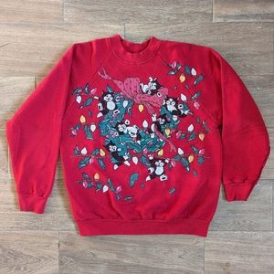 Vintage Kitten Christmas Sweater